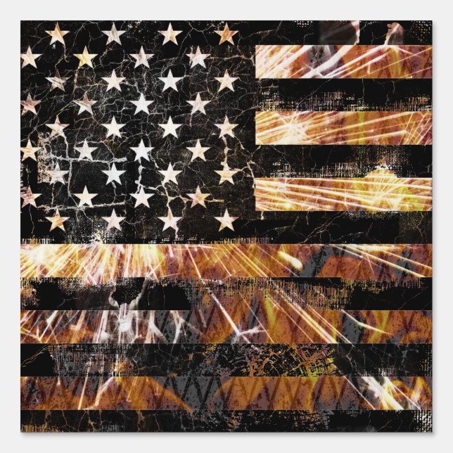 Industrial Construction Flag Sparks Sign (Front)