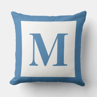Industrial Decor Monogram Steel Blue