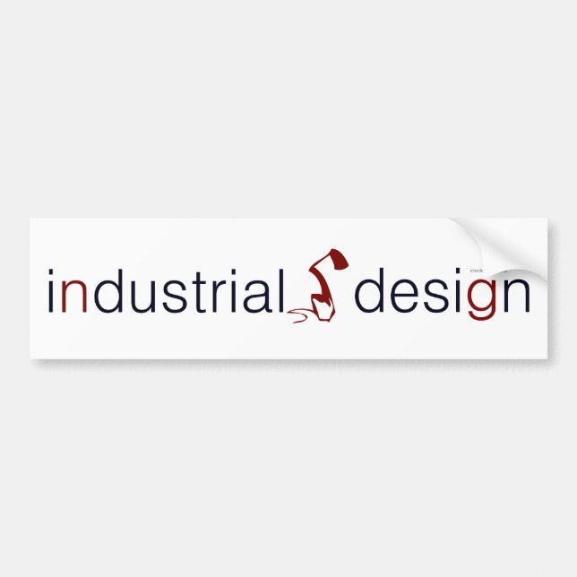 industrial design lamp graphic bumper sticker (Front)