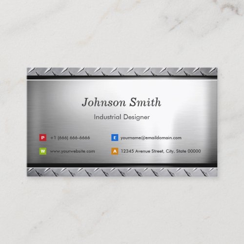 Industrial Designer _ Stylish Platinum Look Business Card