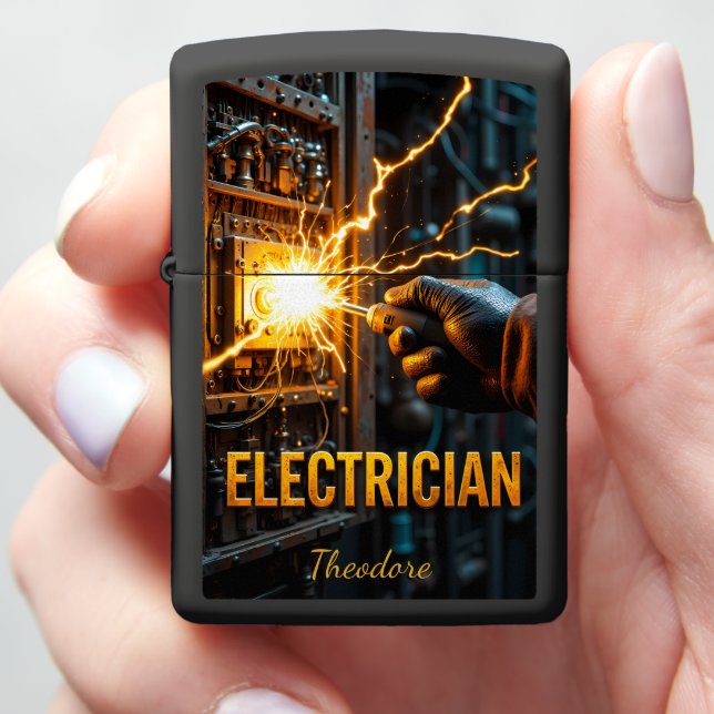 Industrial Electrician Hand Spark Zippo Lighter (In Hand)
