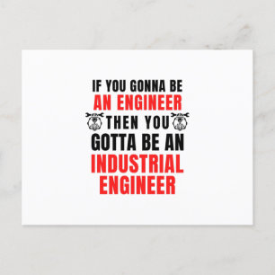 INDUSTRIAL ENGINEER ANNOUNCEMENT POSTCARD