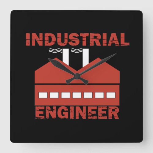 industrial engineer square wall clock