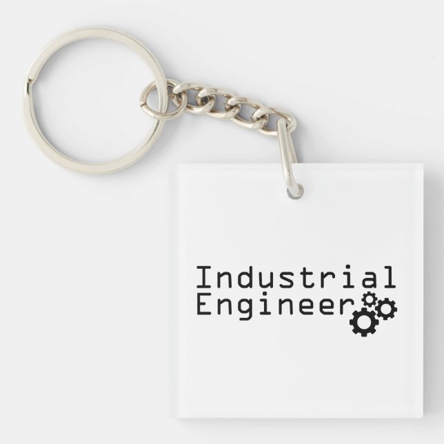 Industrial Engineering Funny Engineer Keychain (Front)