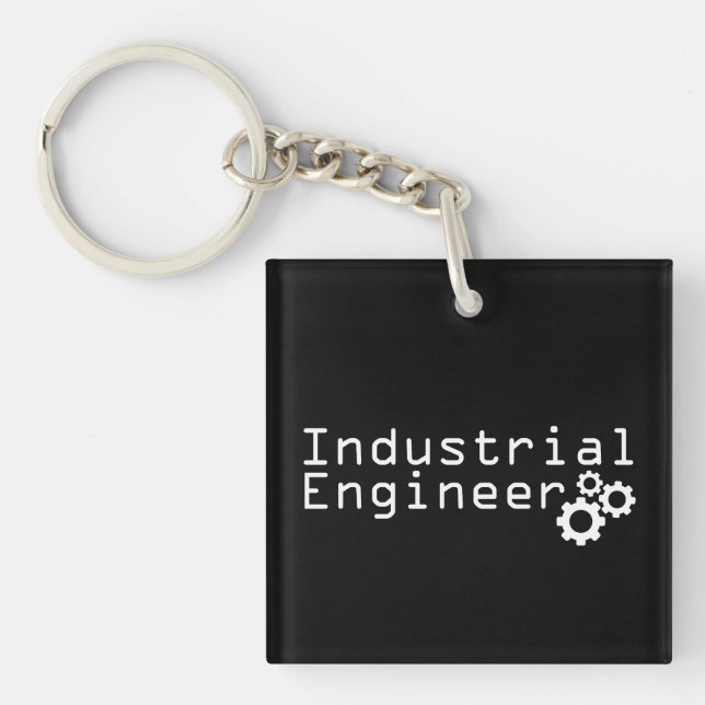 Industrial Engineering Funny Engineer Keychain (Front)