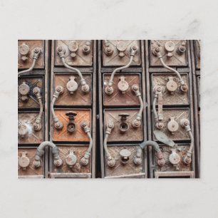Industrial equipment in abandoned in Butte Postcard