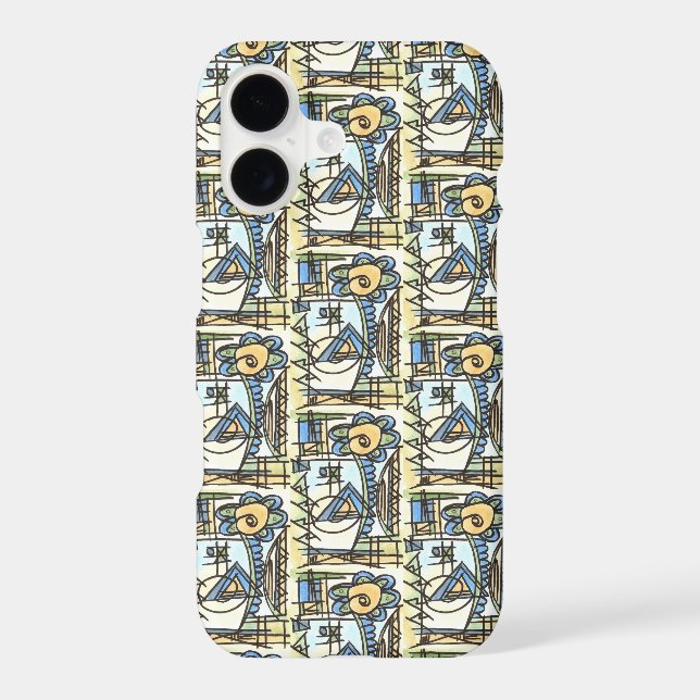 Industrial Flower-Modern Geometric Pattern Case-Mate iPhone Case (Back)