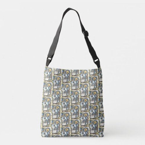 Industrial Flower_Modern Geometric Pattern Crossbody Bag