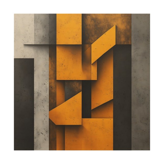 Industrial Geometric Metal Art (Front)