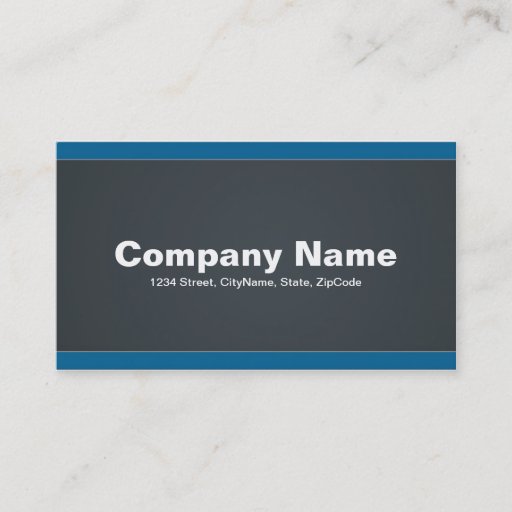 Customizable Industrial Grey &amp; Blue Professional Business Cards