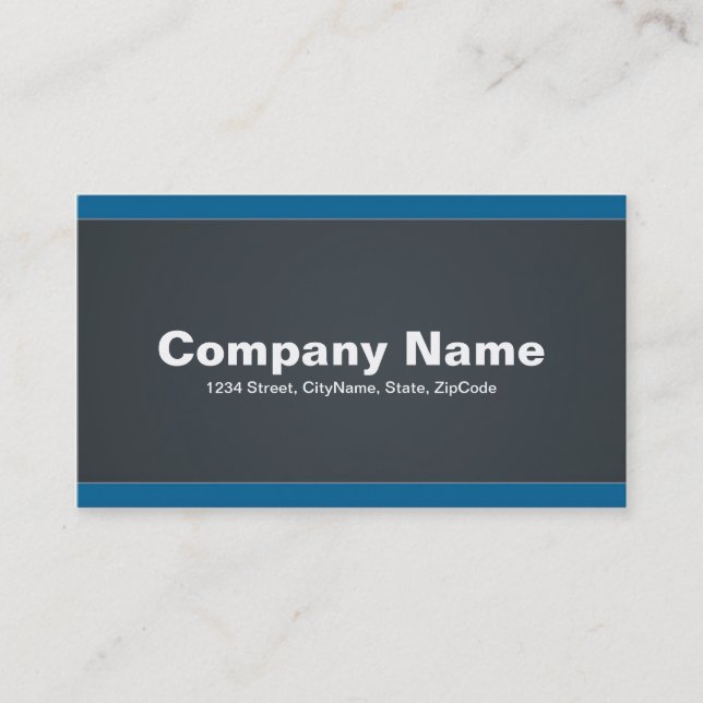 Industrial Grey & Blue Professional Business Cards (Front)