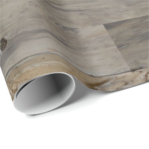 Industrial Grey Brown Wood Rustic Wedding Birthday Wrapping Paper