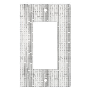 Industrial Grid-Black And White Geometric Pattern Light Switch Cover