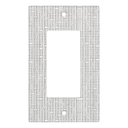 Industrial Grid_Black And White Geometric Pattern Light Switch Cover