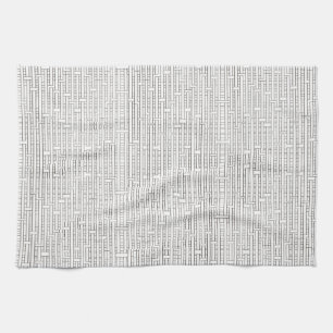 Industrial Grid-Black and White Modern Minimalist Kitchen Towel