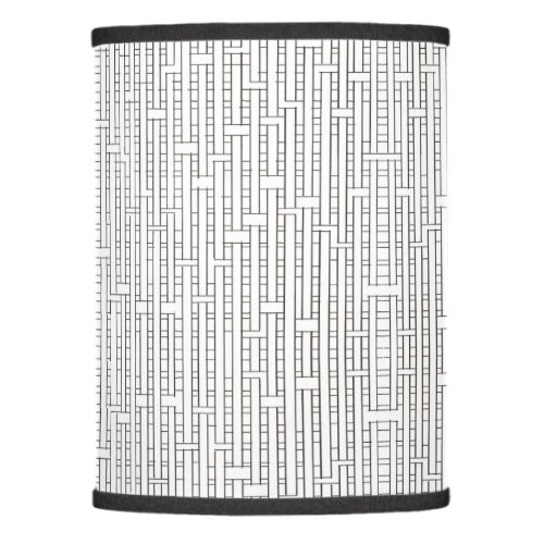 Industrial Grid_Black and White Modern Minimalist Lamp Shade