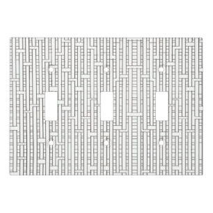 Industrial Grid-Black And White Modern Minimalist Light Switch Cover