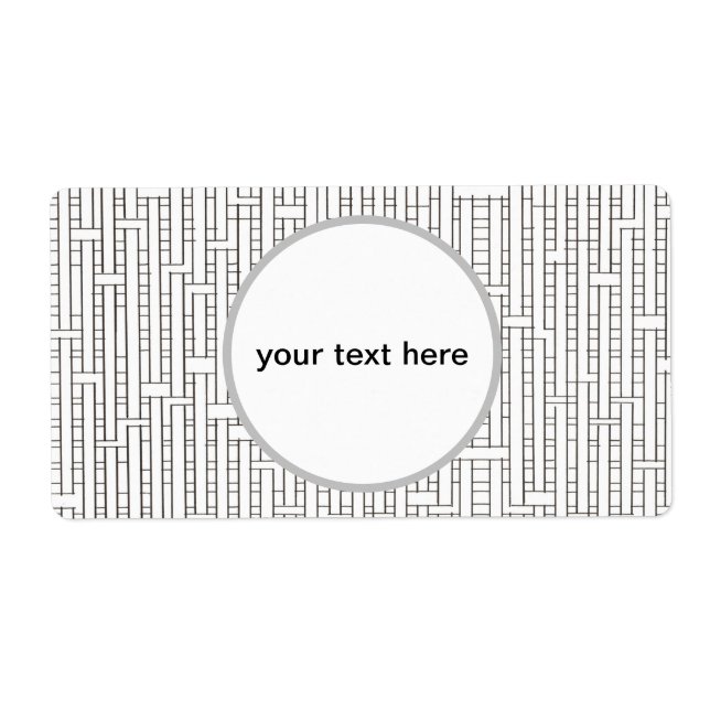 Industrial Grid-Modern Bauhaus Geometric Label (Front)