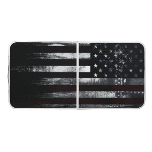 Industrial Grunge American Flag Beer Pong Table