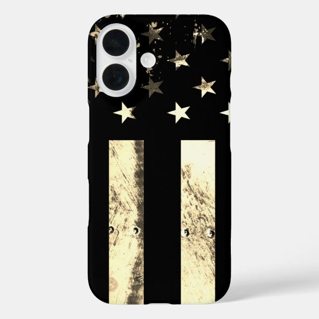 Industrial Grunge American Flag Desert Sepia Case-Mate iPhone Case (Back)