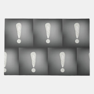 Industrial Grunge Exclamation Mark Symbol Doormat