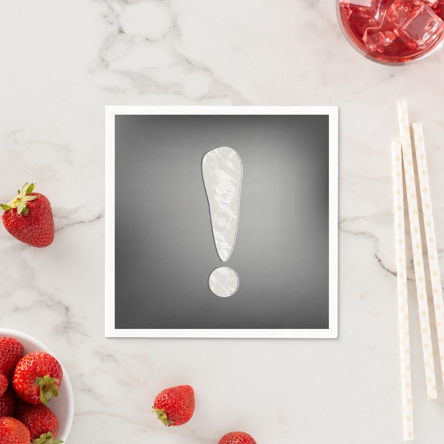 Industrial Grunge Exclamation Mark Symbol Napkins (Creator Uploaded)