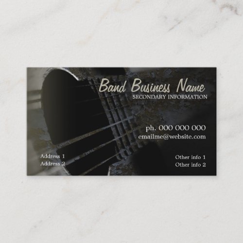 Industrial Grunge Guitar V.3.0 Business Card