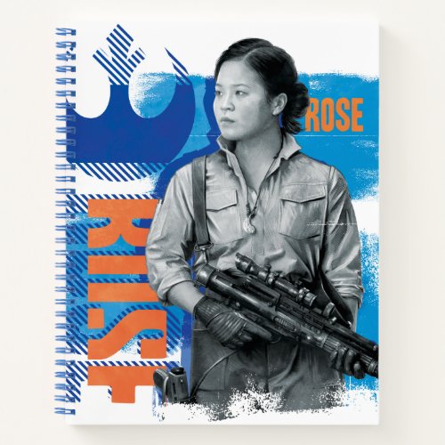Industrial Grunge Rose Graphic Notebook