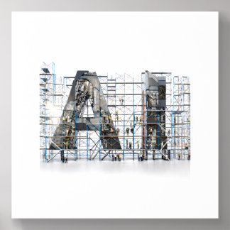 Industrial Letterform Architecture Art Acrylic Photo Tile