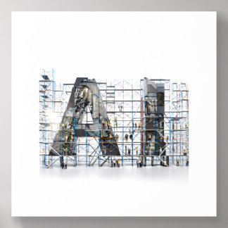 Industrial Letterform Architecture Art Acrylic Photo Tile