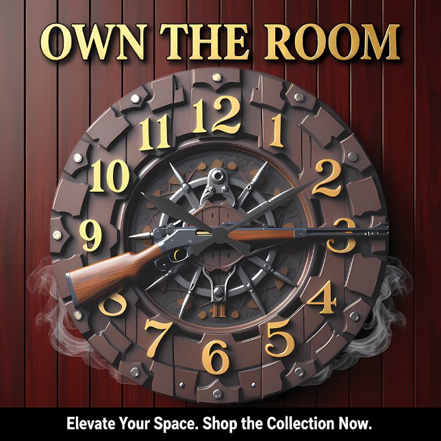 Industrial Lever Action Rifle Large Clock (Creator Uploaded)