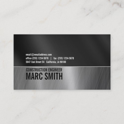 Black &amp; Gray on Metalic Paper Business Cards