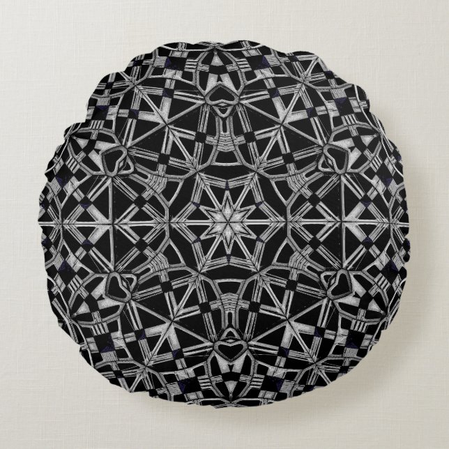 Industrial Mandala  Round Pillow (Front)
