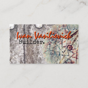 Industrial Manuscript Weathered Stone Business Card