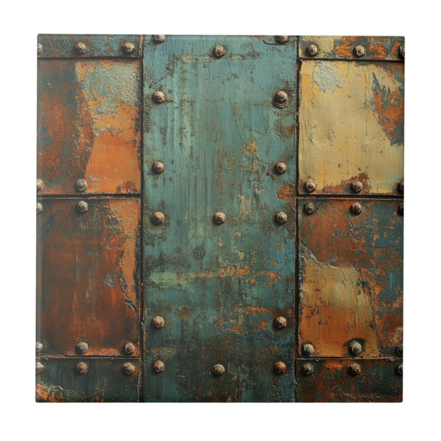Industrial Metal Ceramic Tile (Front)