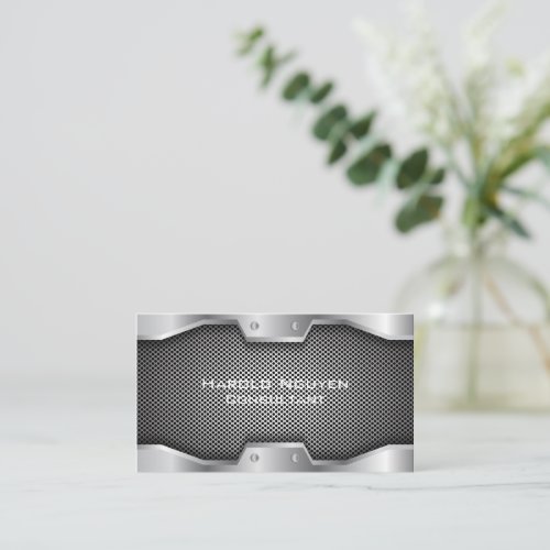 Industrial Metal Metallic Stainless Steel Business Card