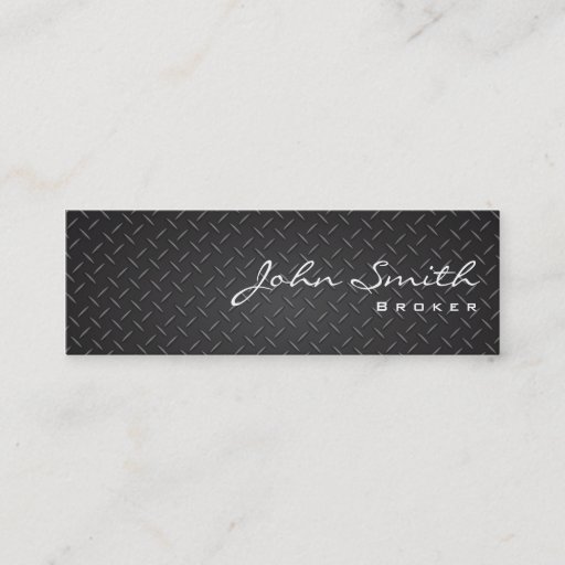 Customizable Industrial Metal Real Estate Broker Business Card