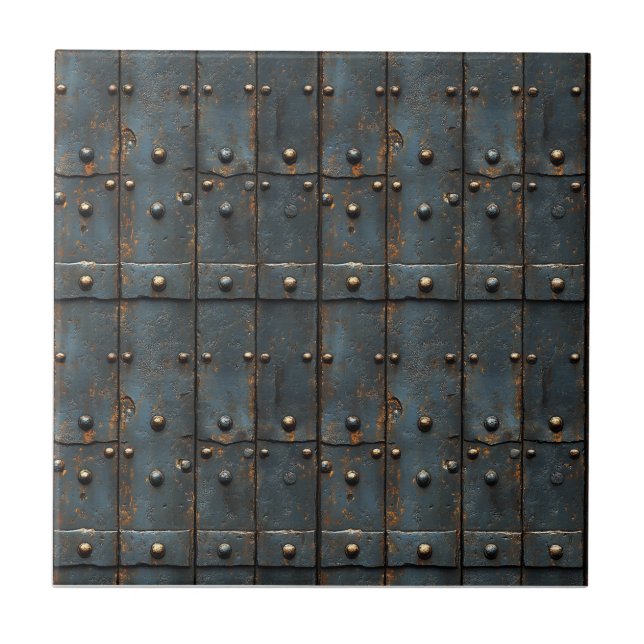 Industrial Metal Rustic  Ceramic Tile (Front)