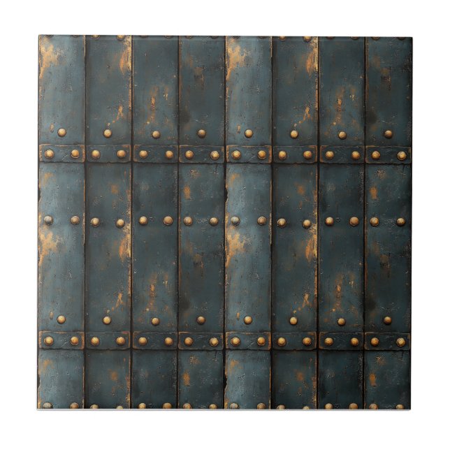 Industrial Metal Rustic  Ceramic Tile (Front)