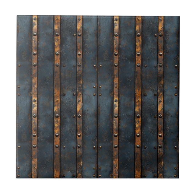Industrial Metal Rustic  Ceramic Tile (Front)