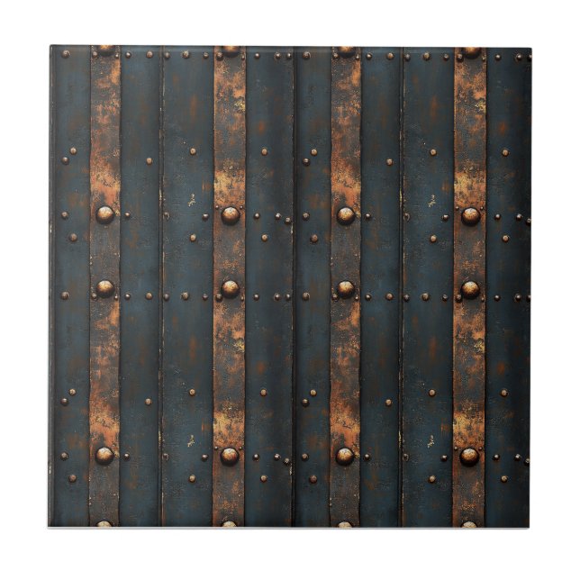 Industrial Metal Rustic  Ceramic Tile (Front)