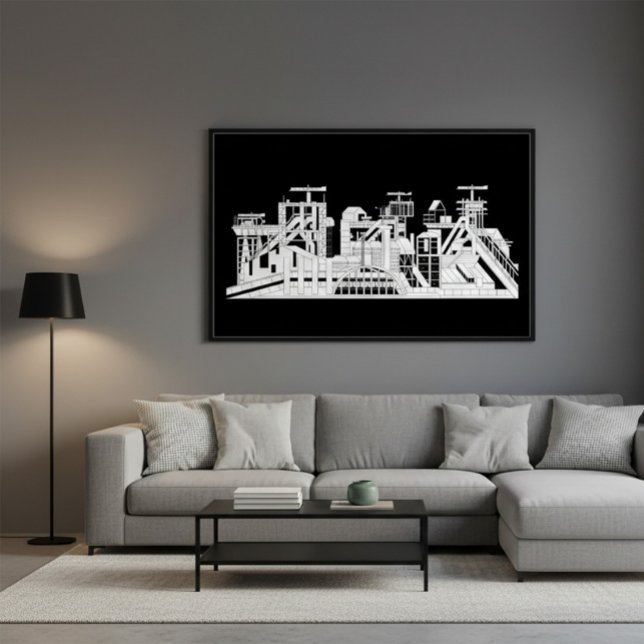 Industrial Metallurgical Combine Silhouette Poster (Creator Uploaded)