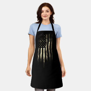 Industrial Military Aviation Desert American Flag  Apron