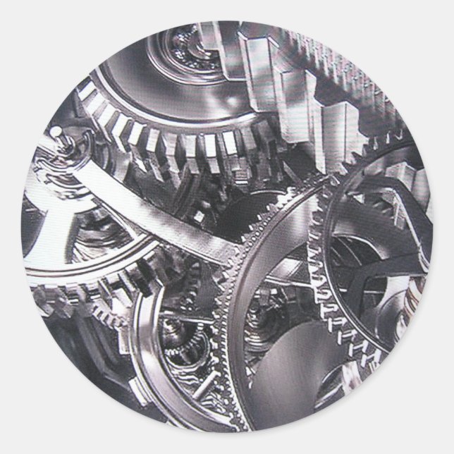 Industrial movement. classic round sticker (Front)