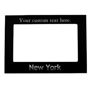 Industrial New York - On Black Magnetic Picture Frame