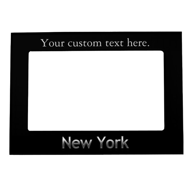 Industrial New York - On Black Magnetic Picture Frame (Front)