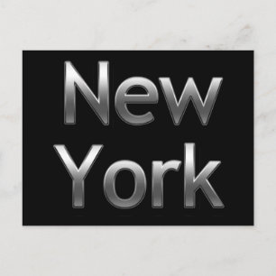 Industrial New York - On Black Postcard
