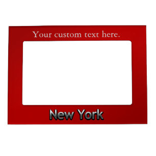 Industrial New York - On Red Magnetic Picture Frame