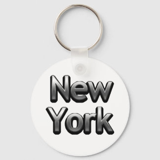 Industrial New York - On White Keychain