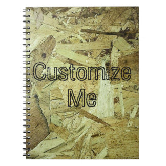 Industrial OSB Wood Grain DIY Name Monogram Notebook